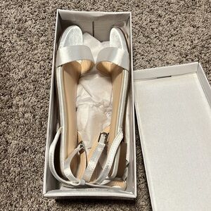 White Kailee p wedding sandals